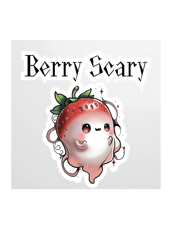 Berry Scary Kiss Cut Stickers - With Words product image (1)