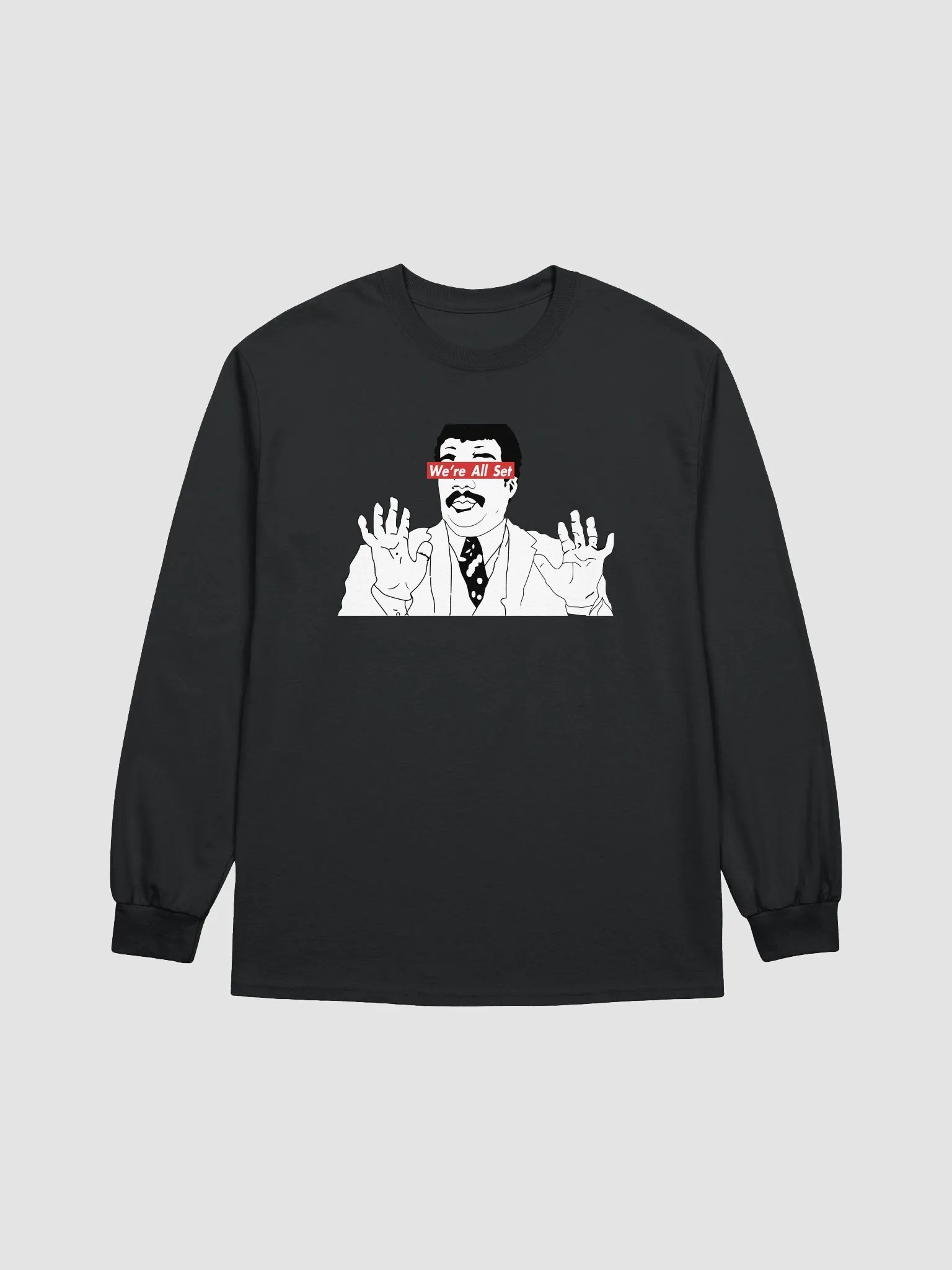 We're All Set Classic Long Sleeve Tee Black product image (2)