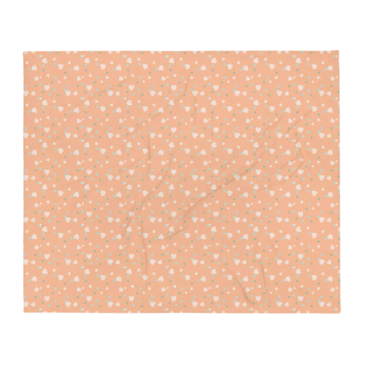 Simply Peachy Hearts and Dots Peach Blanket product image (1)