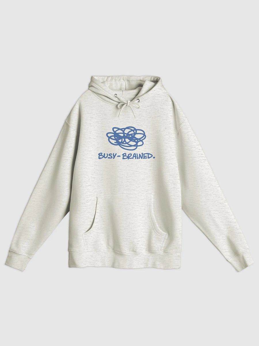 BUSY-BRAINED (teal design) printed premium pullover hoodie product image (7)