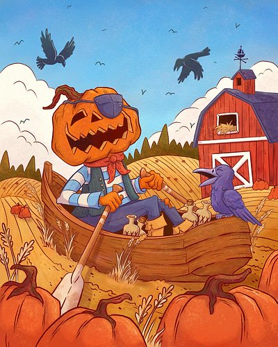 Yo ho, yo ho, a pirate’s life for me! A pumpkin pirate for this week’s @chaoticdrawalong prompt. 🏴‍☠️

#chaoticdrawalong #pir...