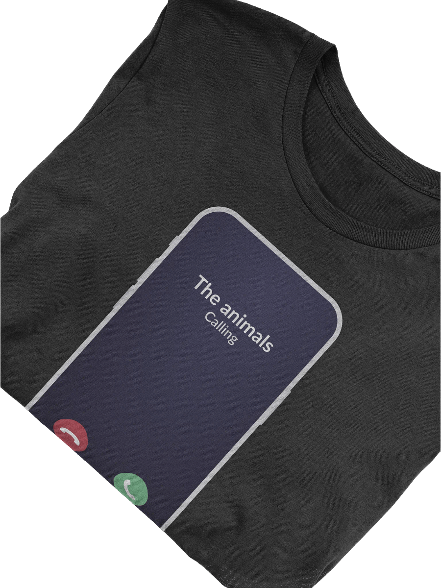 “The Animals Calling - Go Vegan” Unisex Black T-Shirt product image (3)