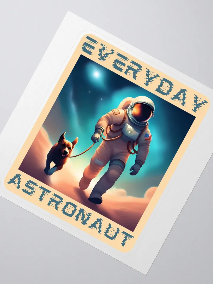 Everyday Astronaut Walking the Dog Stickers product image (4)