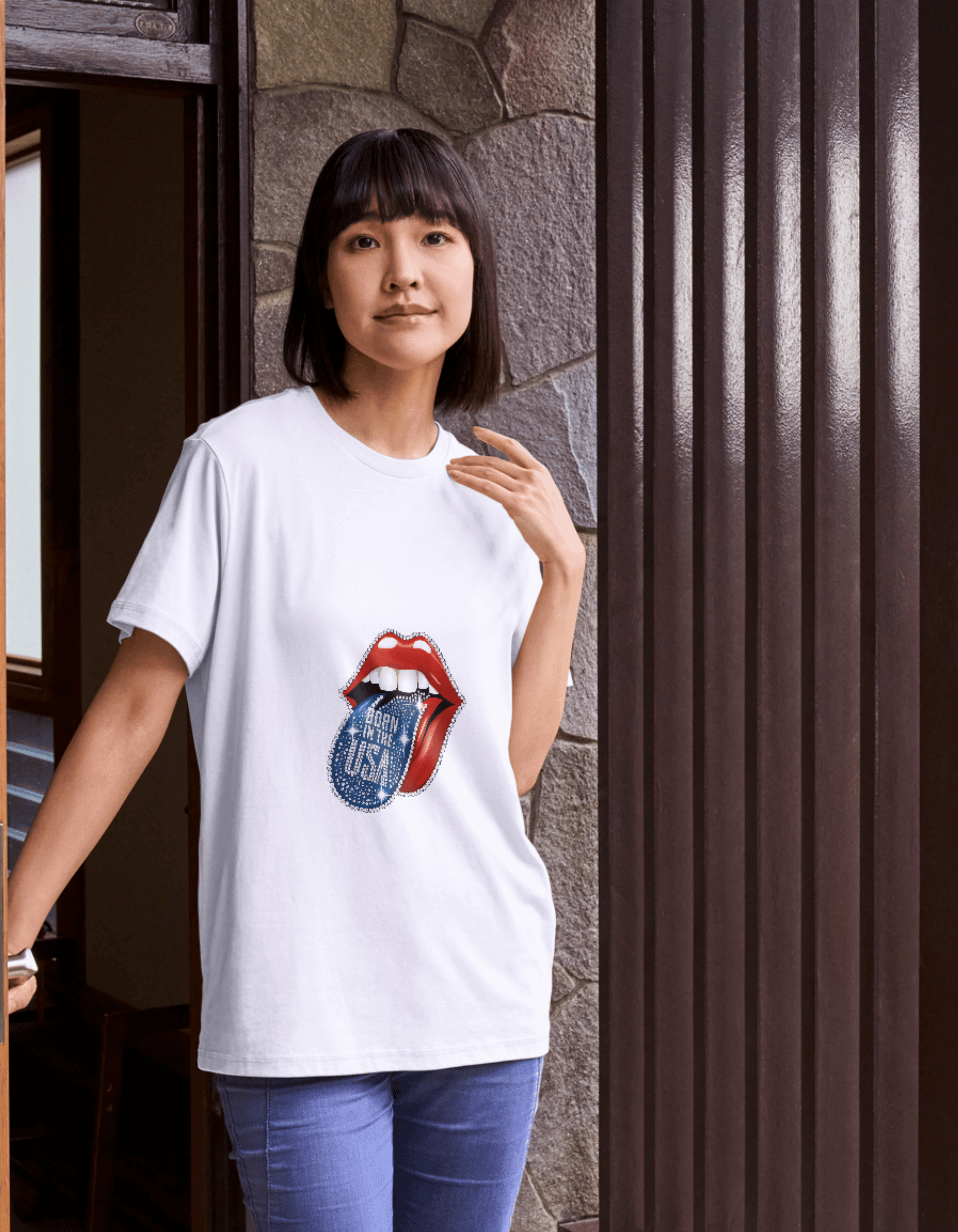 Born in the USA Patriotic Lips #9 Clipart product image (8)