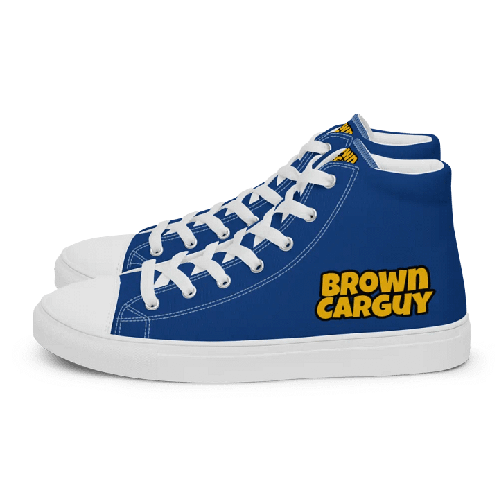BrownCarGuy Men's High Top Canvas Shoes product image (1)