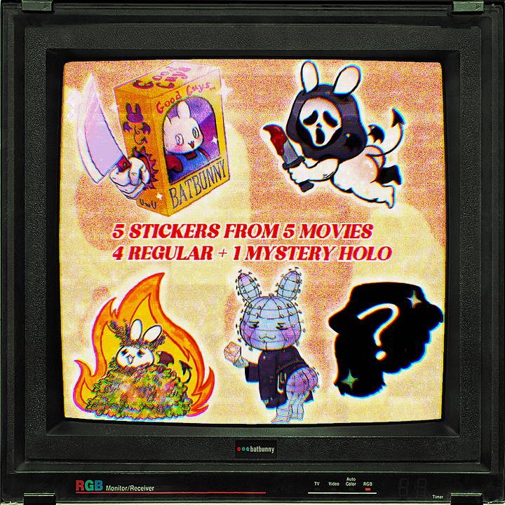 HORROR MOVIE NIGHT STICKER GACHA product image (1)