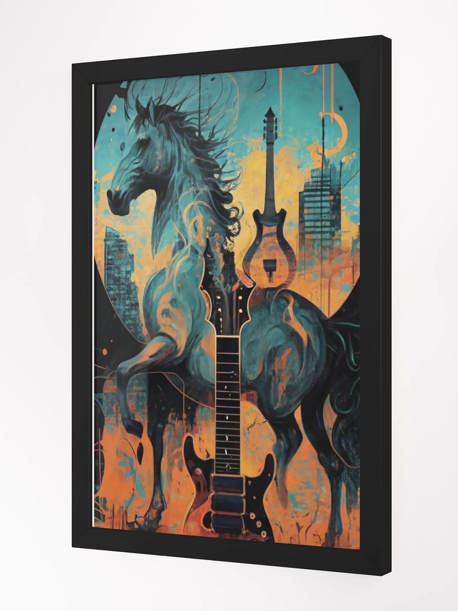 Harmony in Hues: A Horse and Guitar Canvas product image (4)