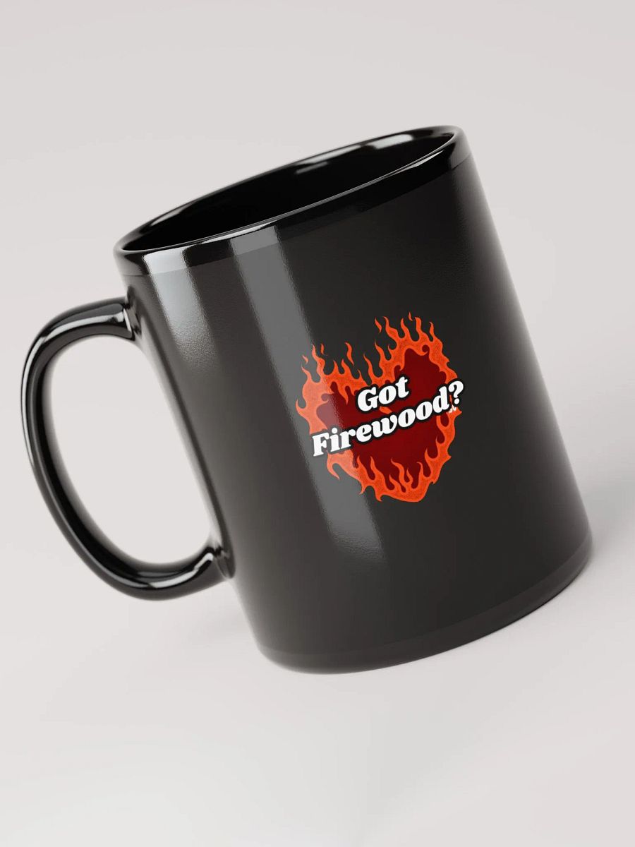 Flaming Heart - Got Firewood? | Black Glossy Mug product image (3)