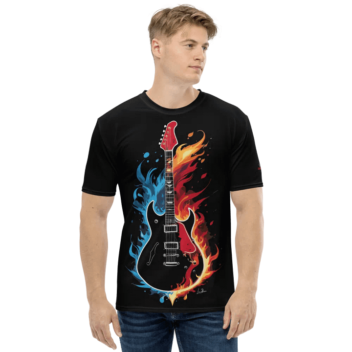 Fire and Water Guitar - Print Tee product image (1)