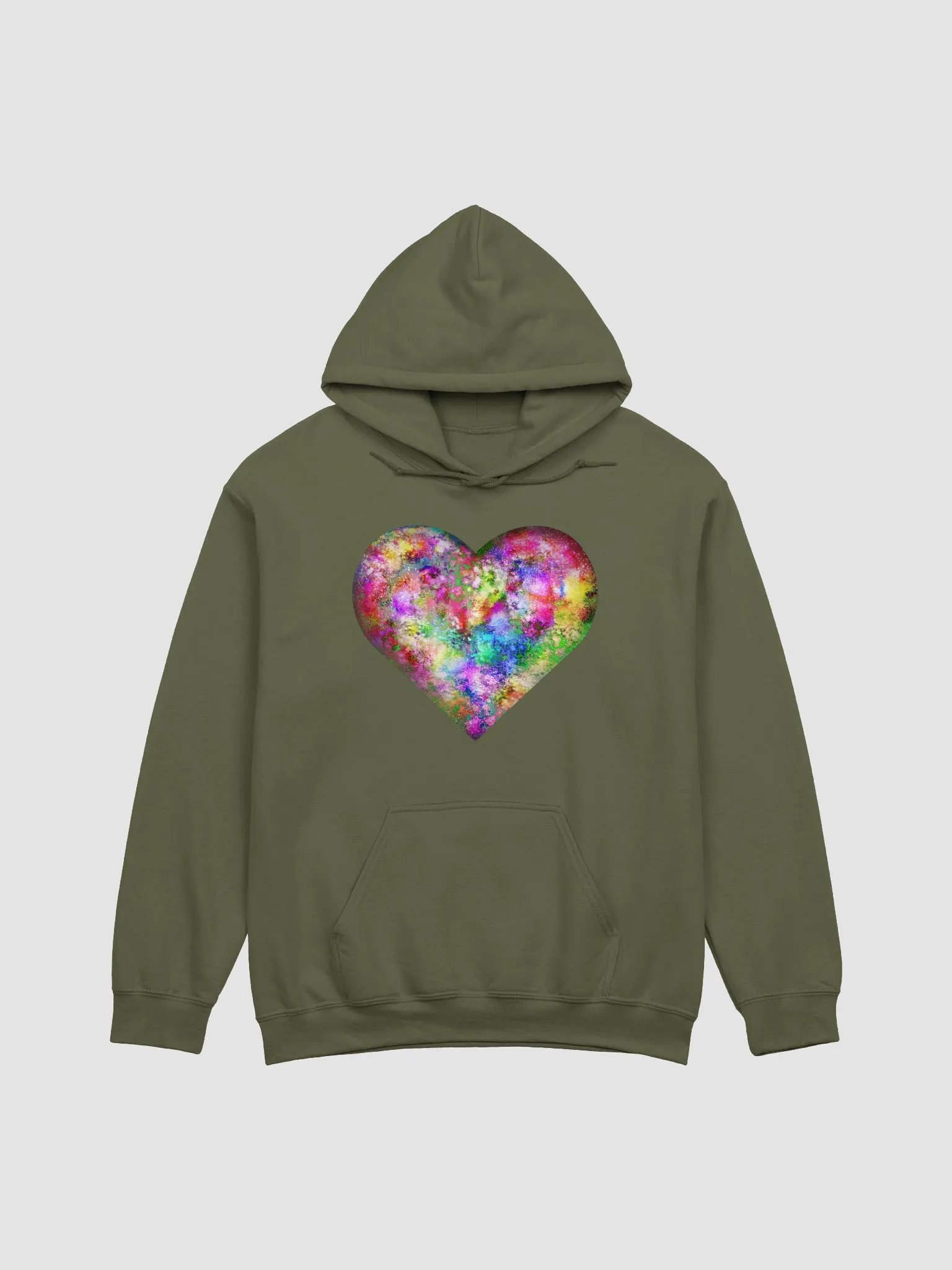 Bright Colorful Graffiti 3D Heart - Unisex Classic Hoodie product image (2)