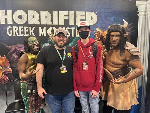 My oldest son and I ran into some shady characters… Horrified Greek Monsters is a great game if you haven’t checked it out ye...