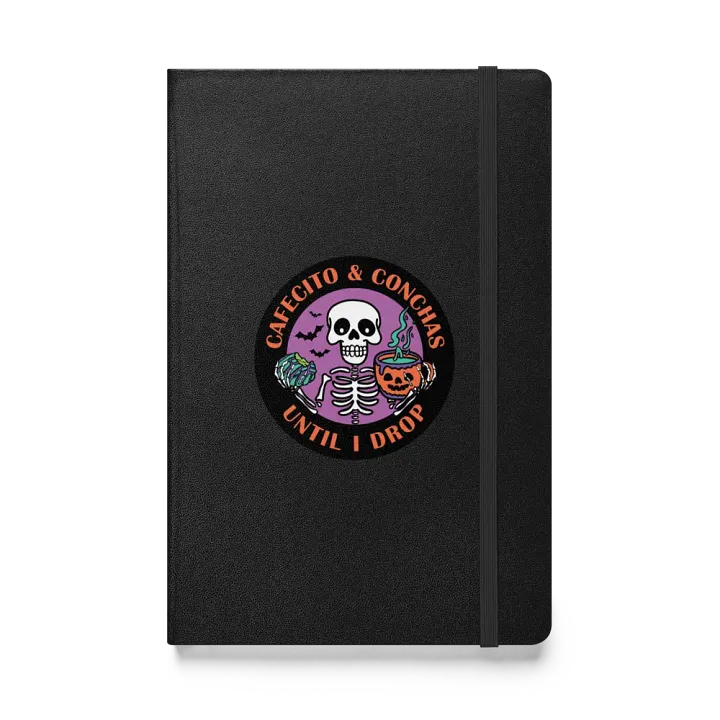Cafecito and Conchas Halloween Skeleton Hardcover Bound Lined Notebook product image (1)