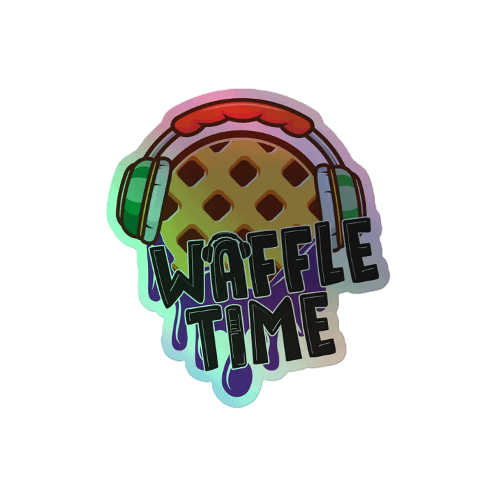 Waffle Time Holographic Stickers product image (2)