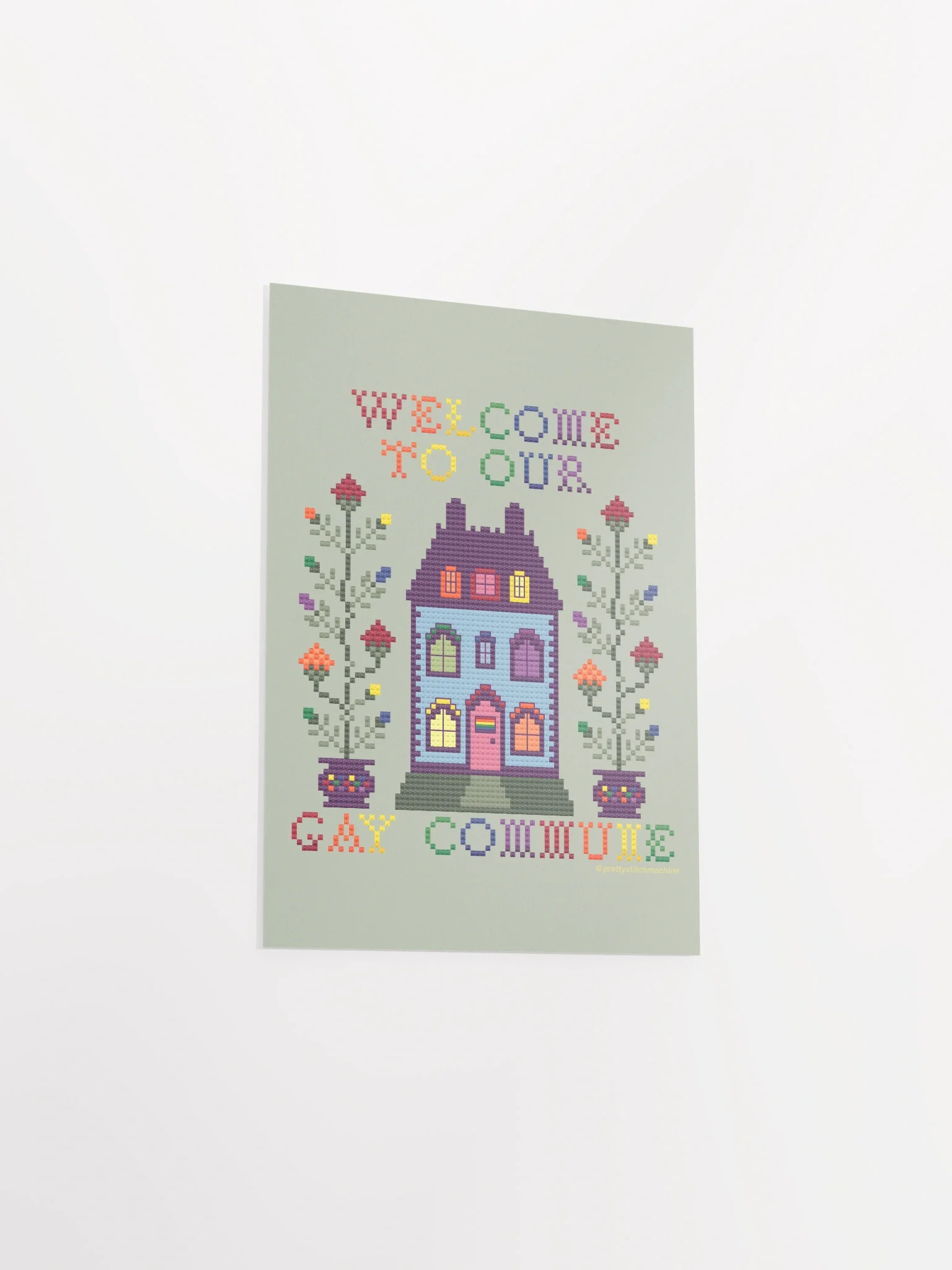 Welcome to Our Gay Commune Print - Pride Flag product image (3)