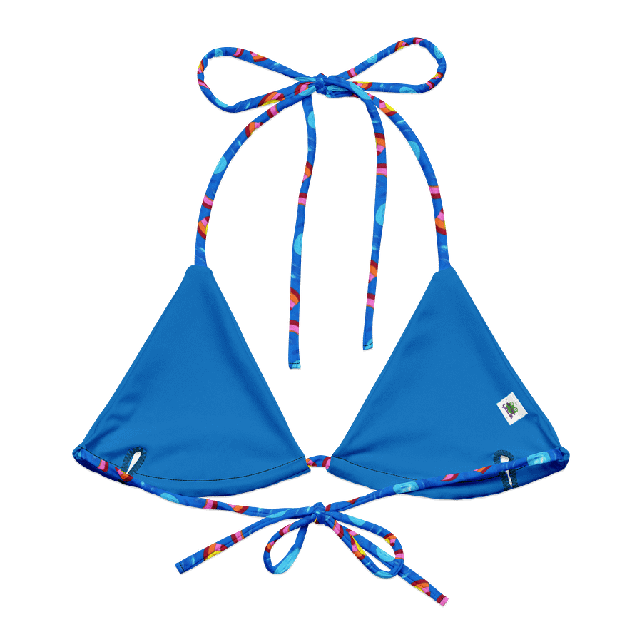 Fish style (art by Dina R.) acrylic painting picture - Recycled Padded String Bikini Top product image (2)