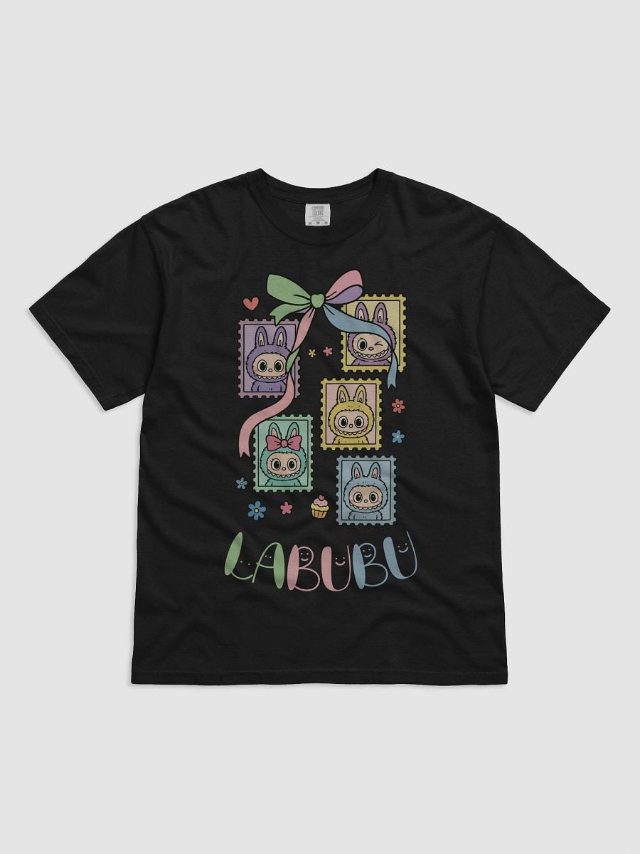 Labubu Stamp T-Shirt – Pastel Bow & Character Print Tee product image (1)