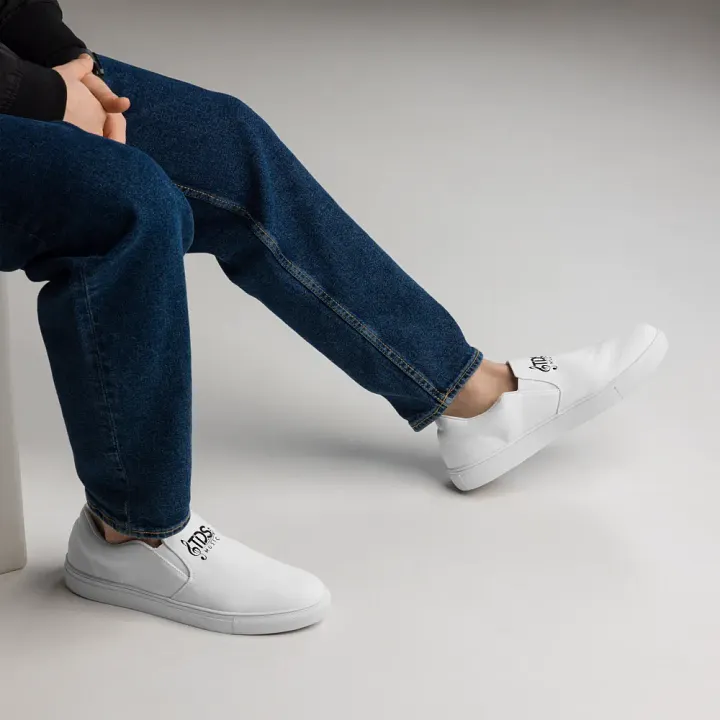 TDS Music Men's White Slip-On Canvas Shoes product image (2)