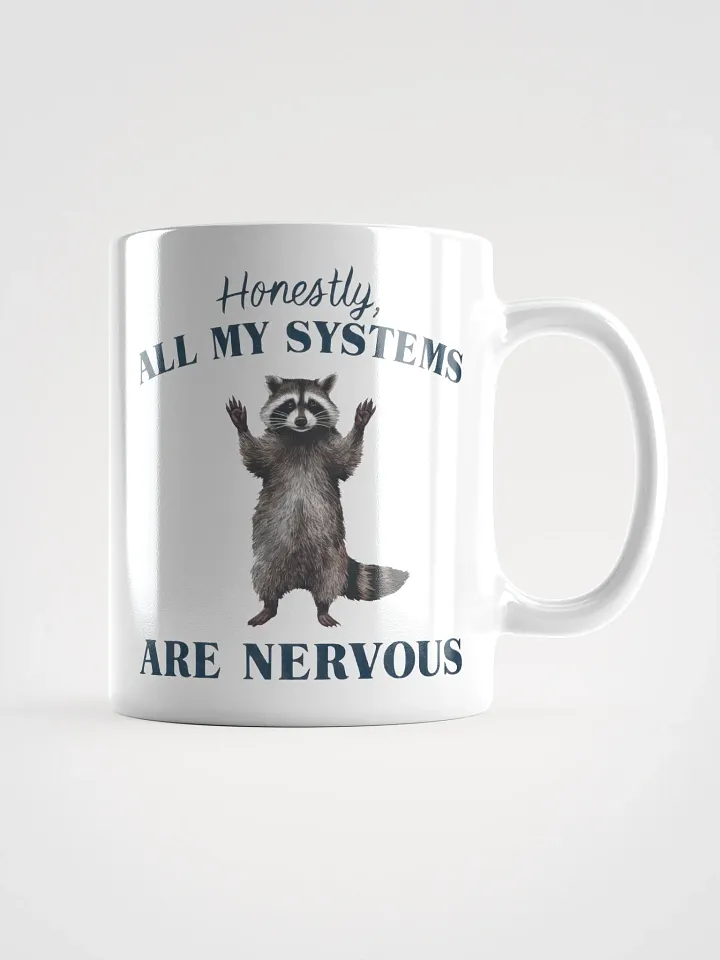 Nervous Raccoon White Mug product image (2)