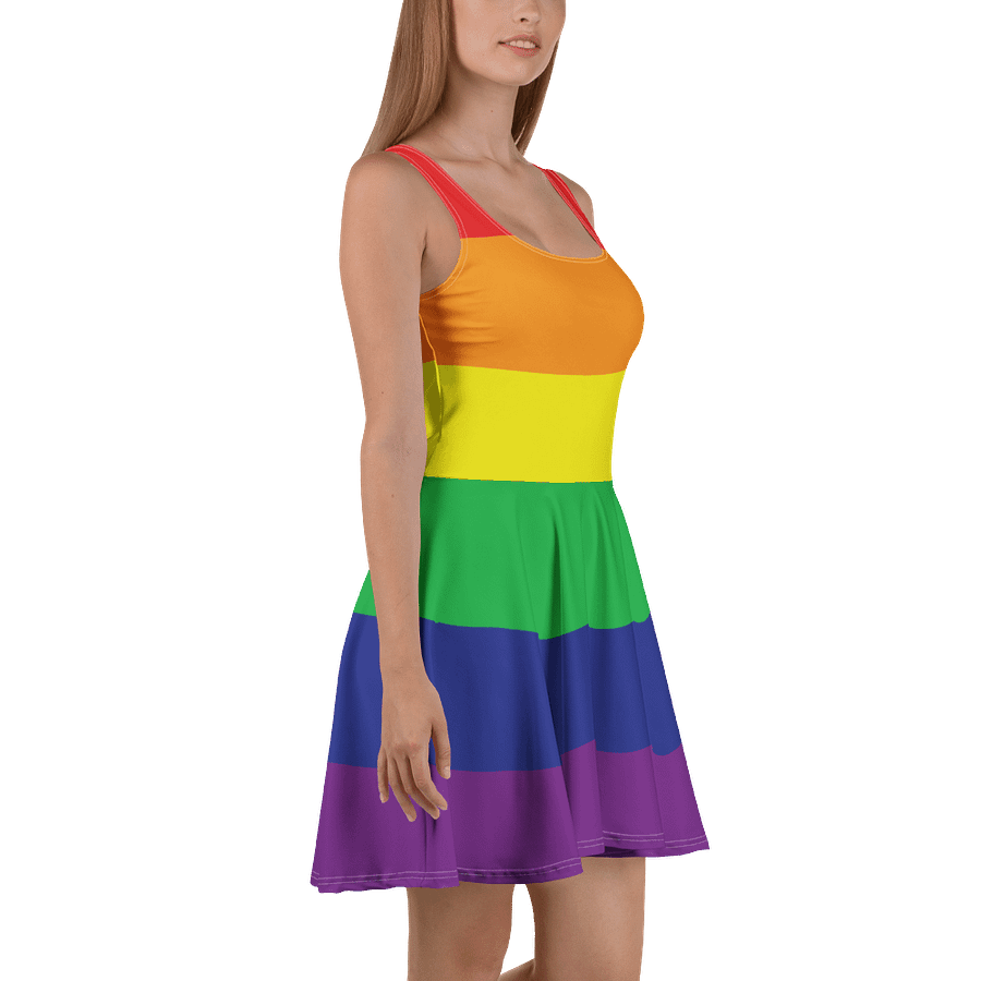 Rainbow Pride Flag Skater Dress product image (3)