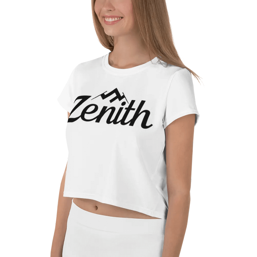 Zenith Women's Crop Tee - White, Mountain Peak Design product image (9)