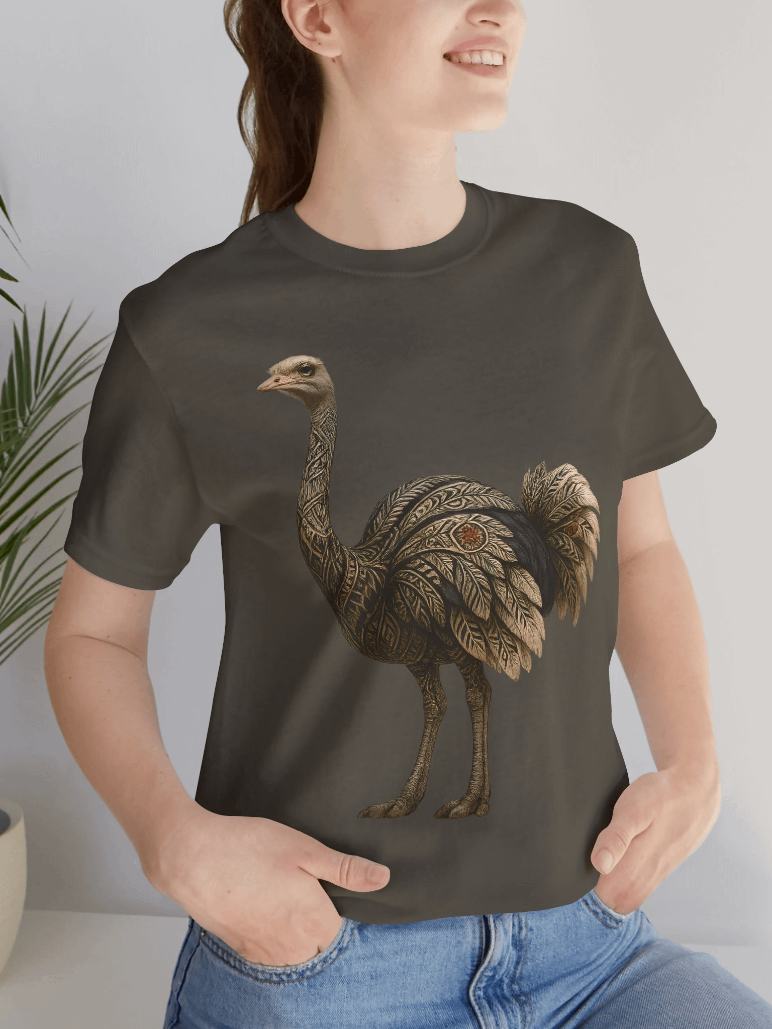 Elegant Ostrich Artistry T-Shirt product image (26)