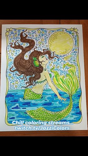 🌸✨ Happy Mermaid Monday! 

#coloringbookforadults #arttherapy #coloringtherapy #deborahmuller #mermaidmonday #mermaids #twitc...