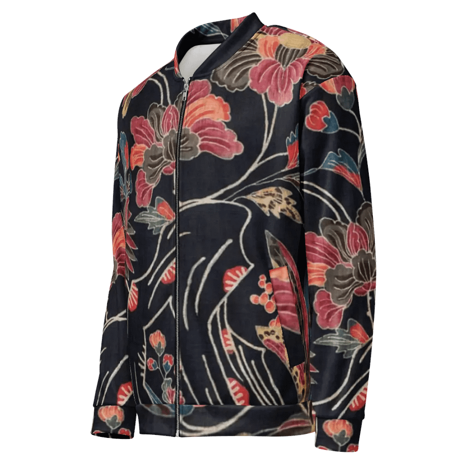 Red Flowers Bomber Jacket product image (3)