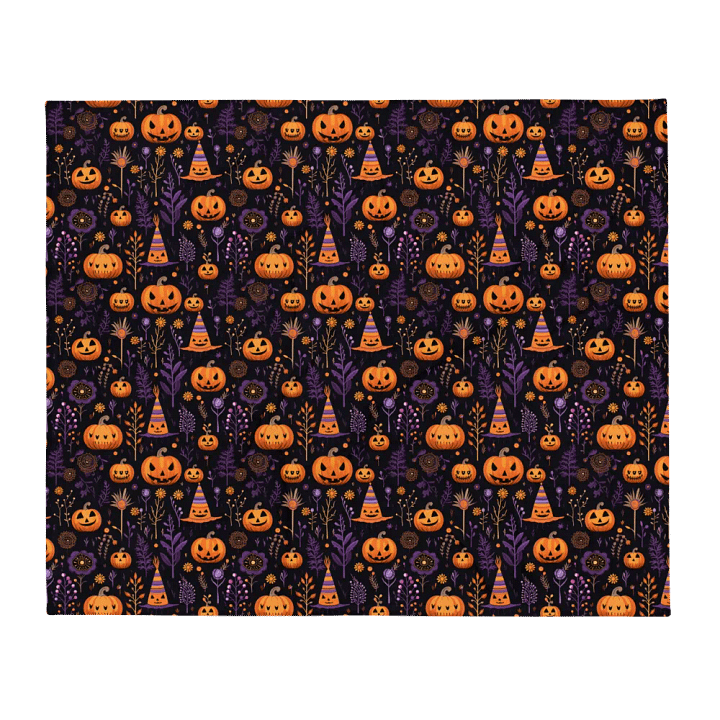Black And Purple Halloween Blanket product image (1)