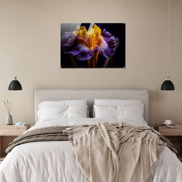 BLACK YELLOW GLOSSY ACRYLIC PRINT product image (2)