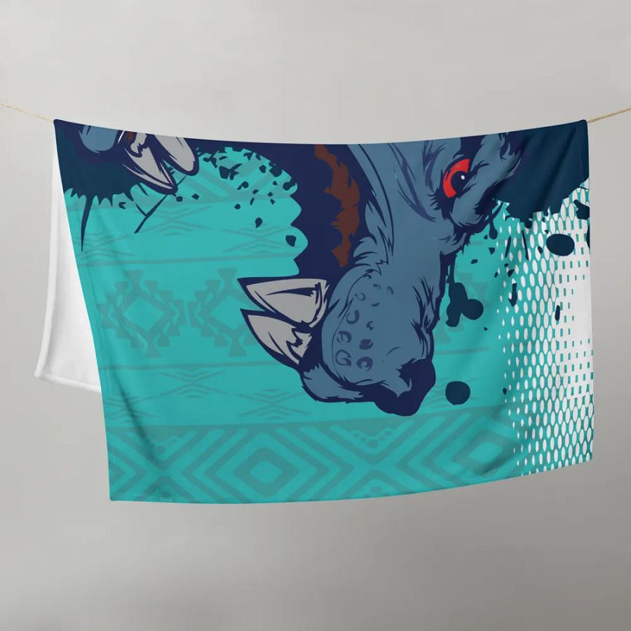 Fierce Wolf Throw Blanket product image (9)