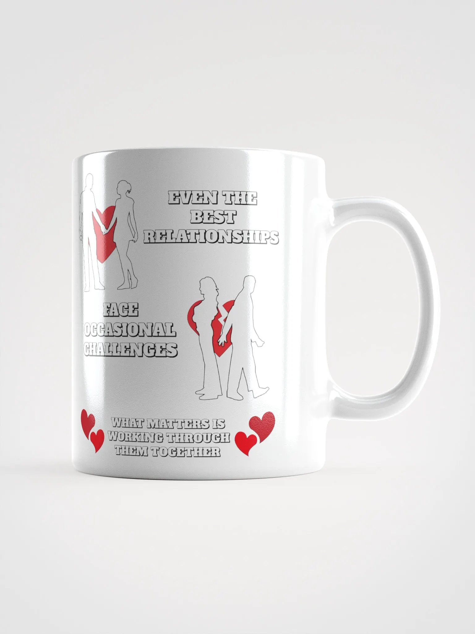 Even The Best Relationship Face Occasional Challenges - White Mug product image (2)
