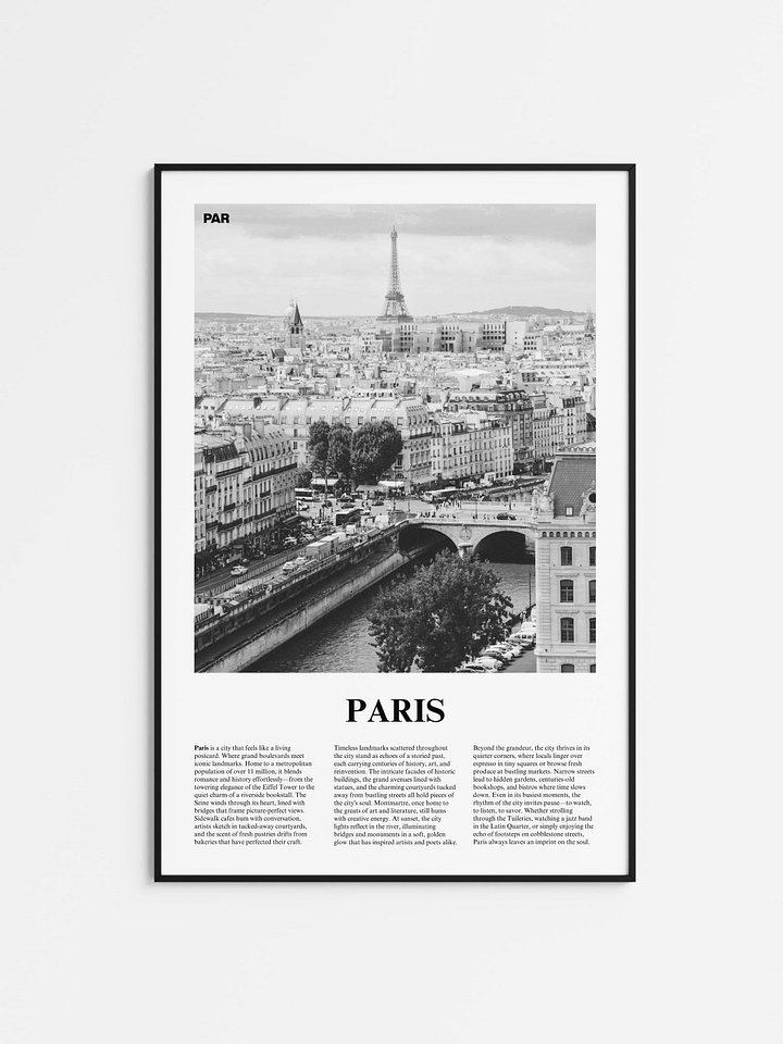 Paris 01 Newspaper Poster product image (1)