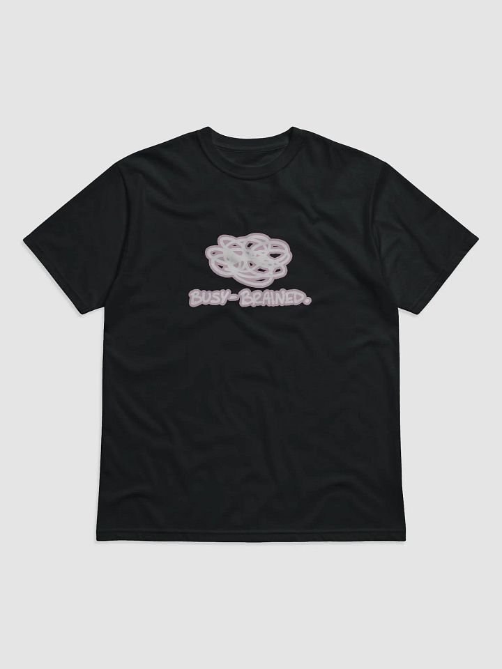 BUSY-BRAINED (lined design, #E1B9CE) unisex eco tee product image (1)