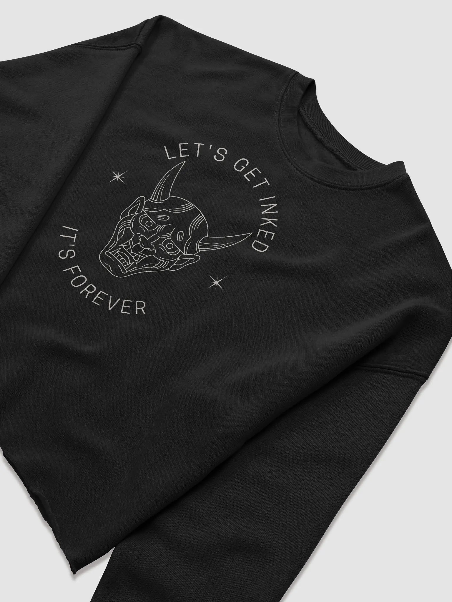 "Let’s Get Inked" Oni Mask Cropped Sweater product image (5)