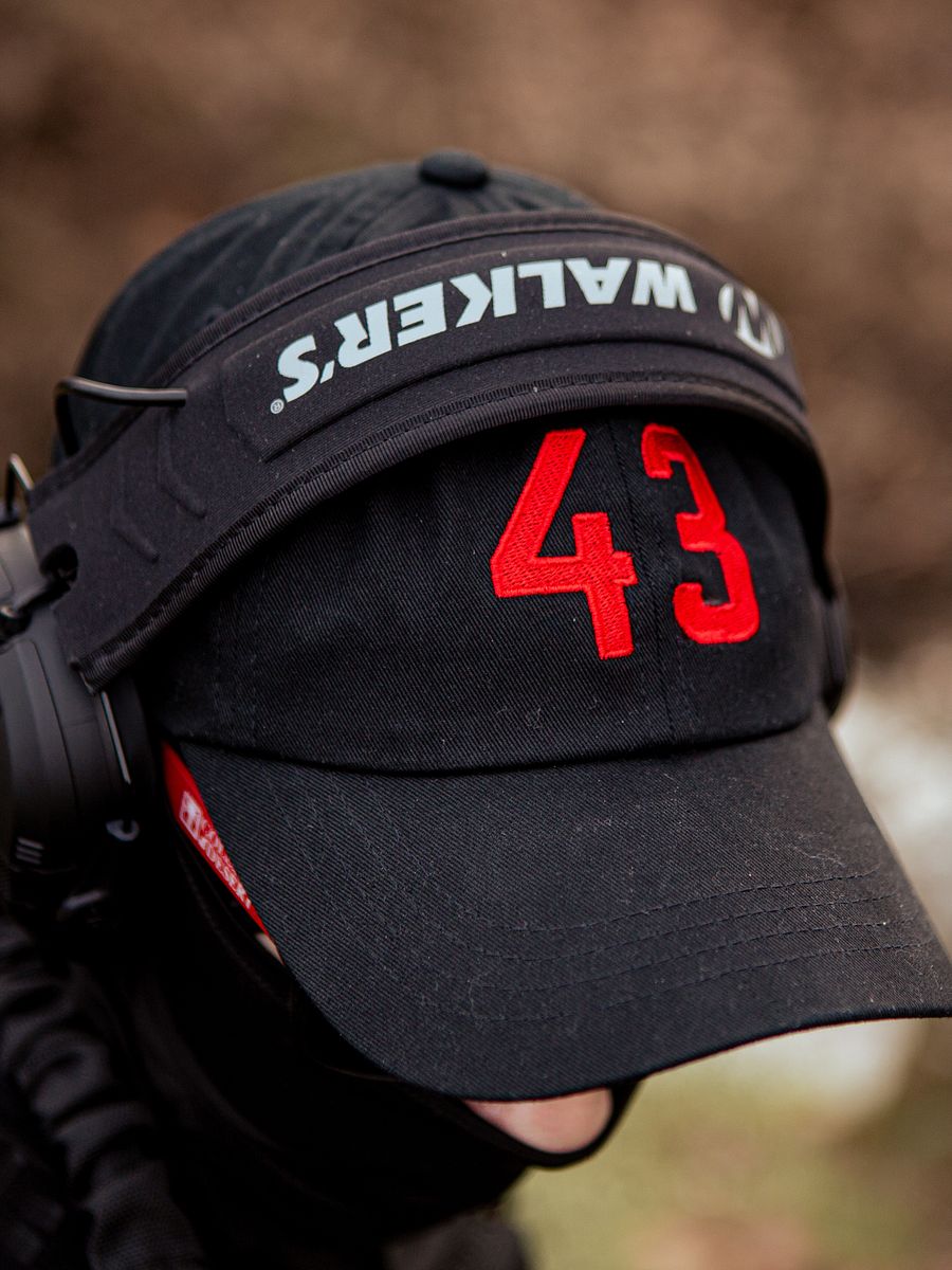 "43" Embroidered Hat (Red & Black) product image (3)