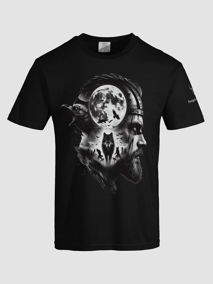 Forged In Valhalla: Odin’s Wolf Companions T-Shirt product image (1)
