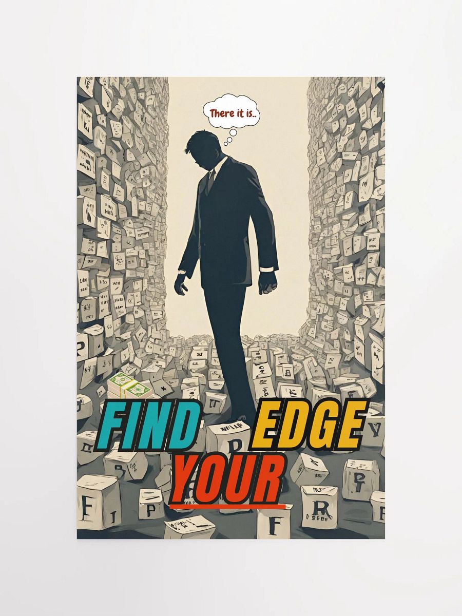Inspirational FIND YOUR EDGE Poster (Original Artwork) product image (11)