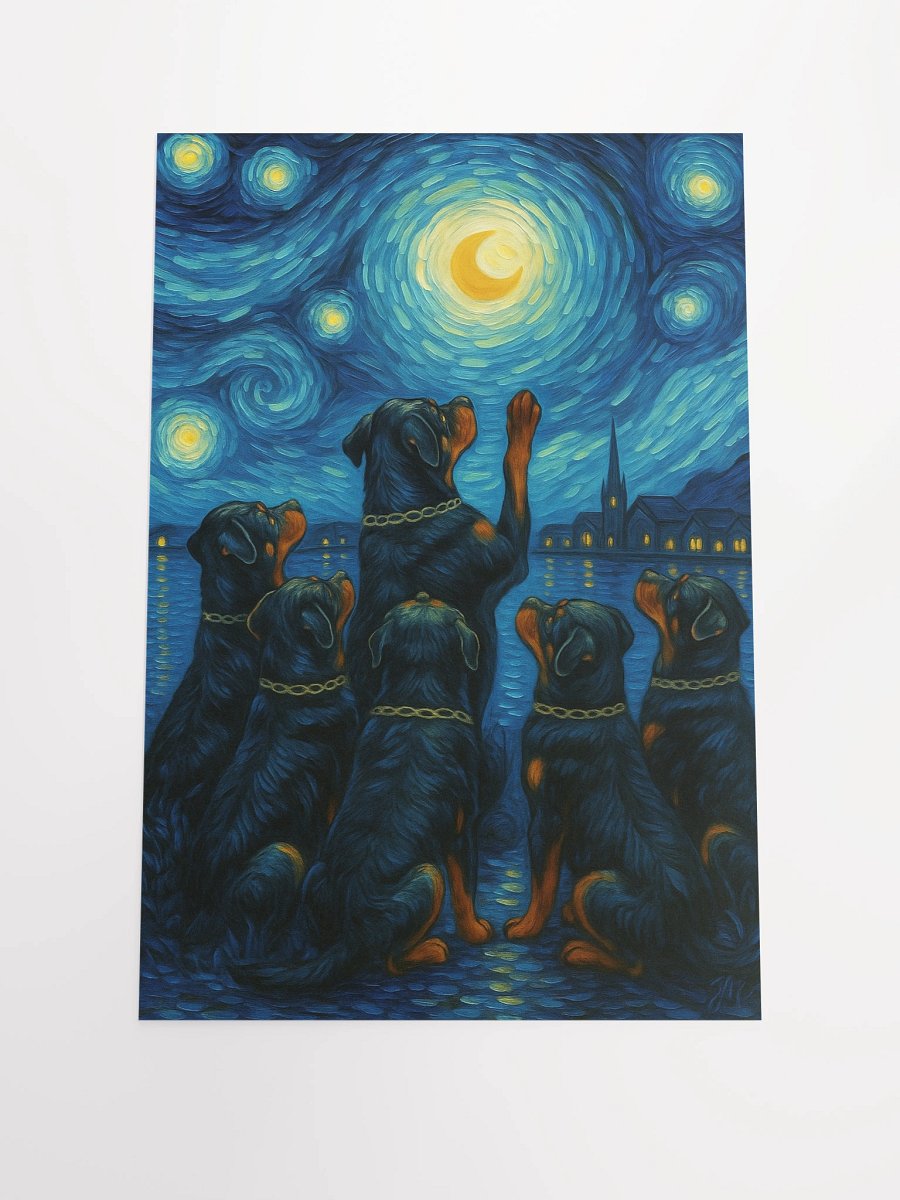 Starry Night Rottweiler Poster product image (1)