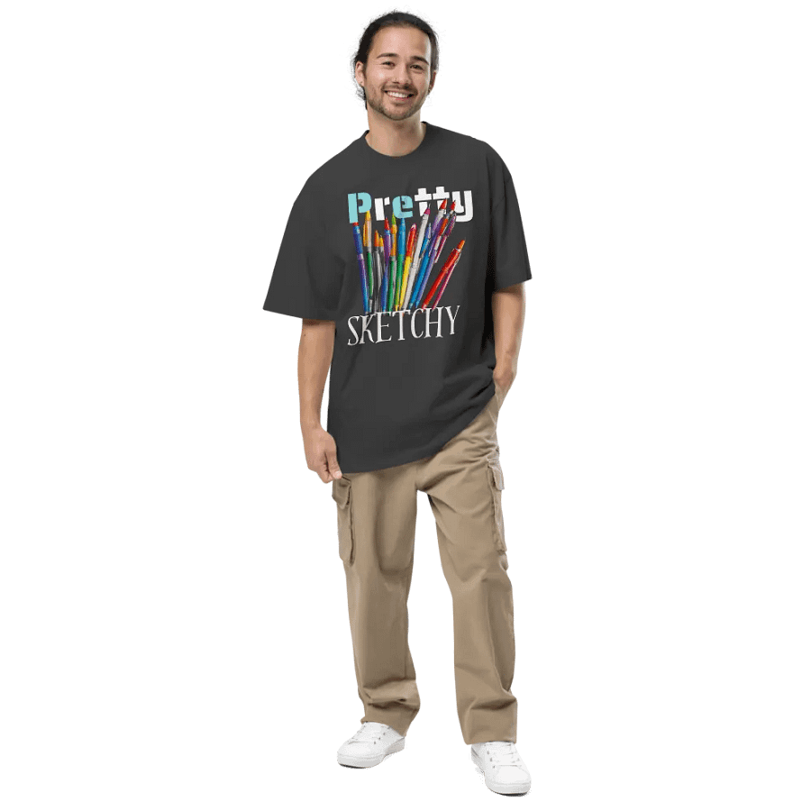 Pretty sketchy unisex T-shirt product image (4)