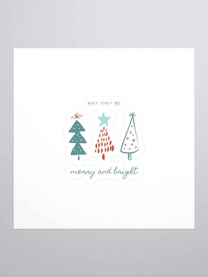 Merry & Bright Christmas Trees Stickers product image (1)