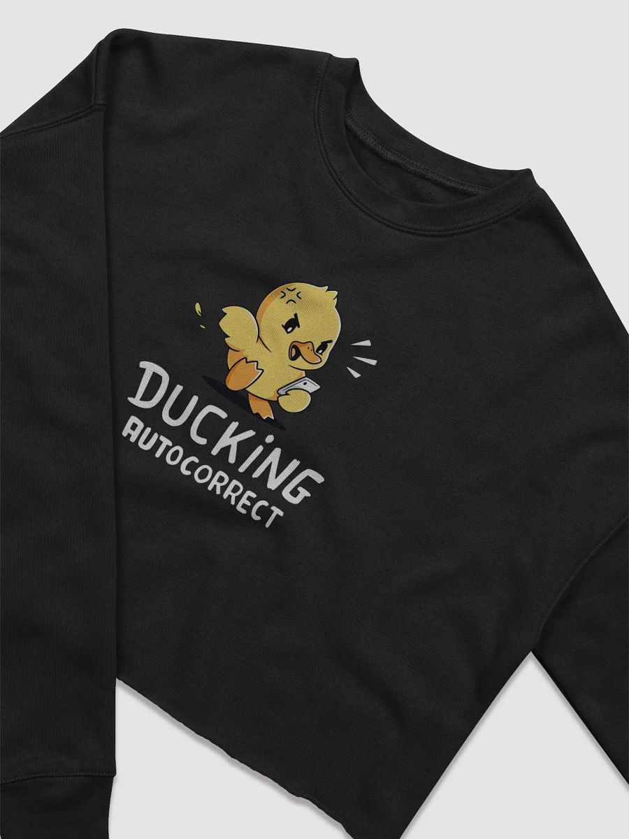 Angry Cute Ducking Autocorrect Crop Sweatshirt product image (12)