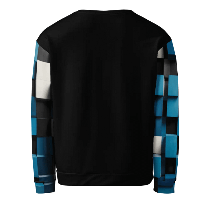 Black And Blue Squares Unisex Sweatshirt product image (2)