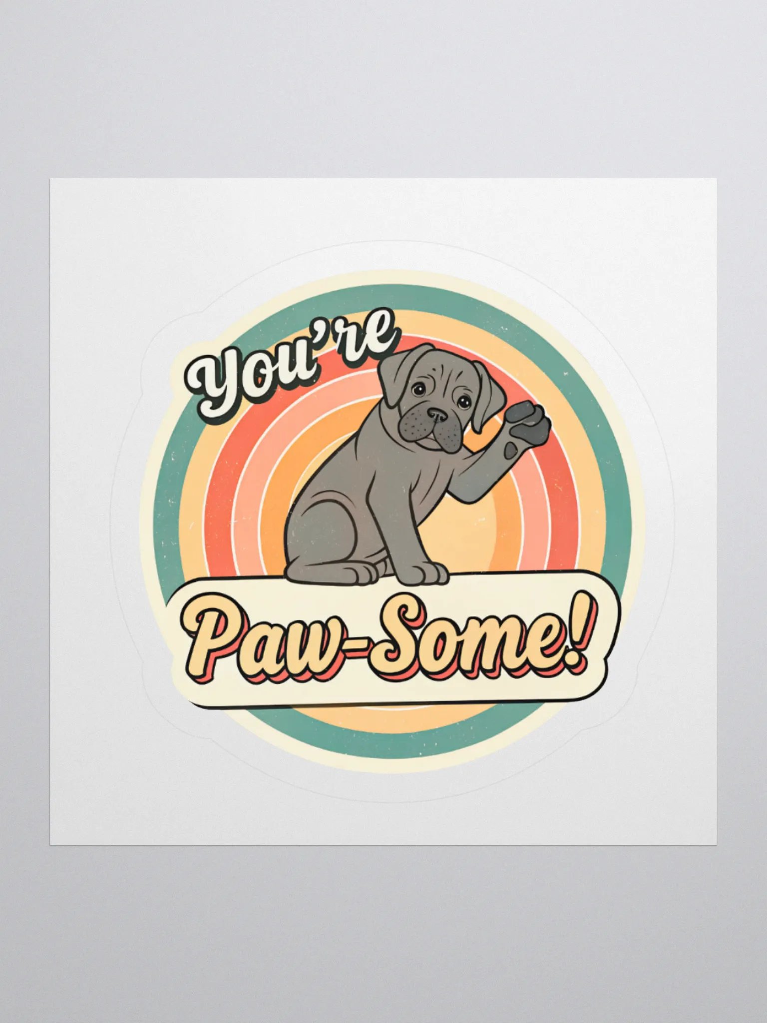 Pawsitively Groovy Dog Sticker product image (3)