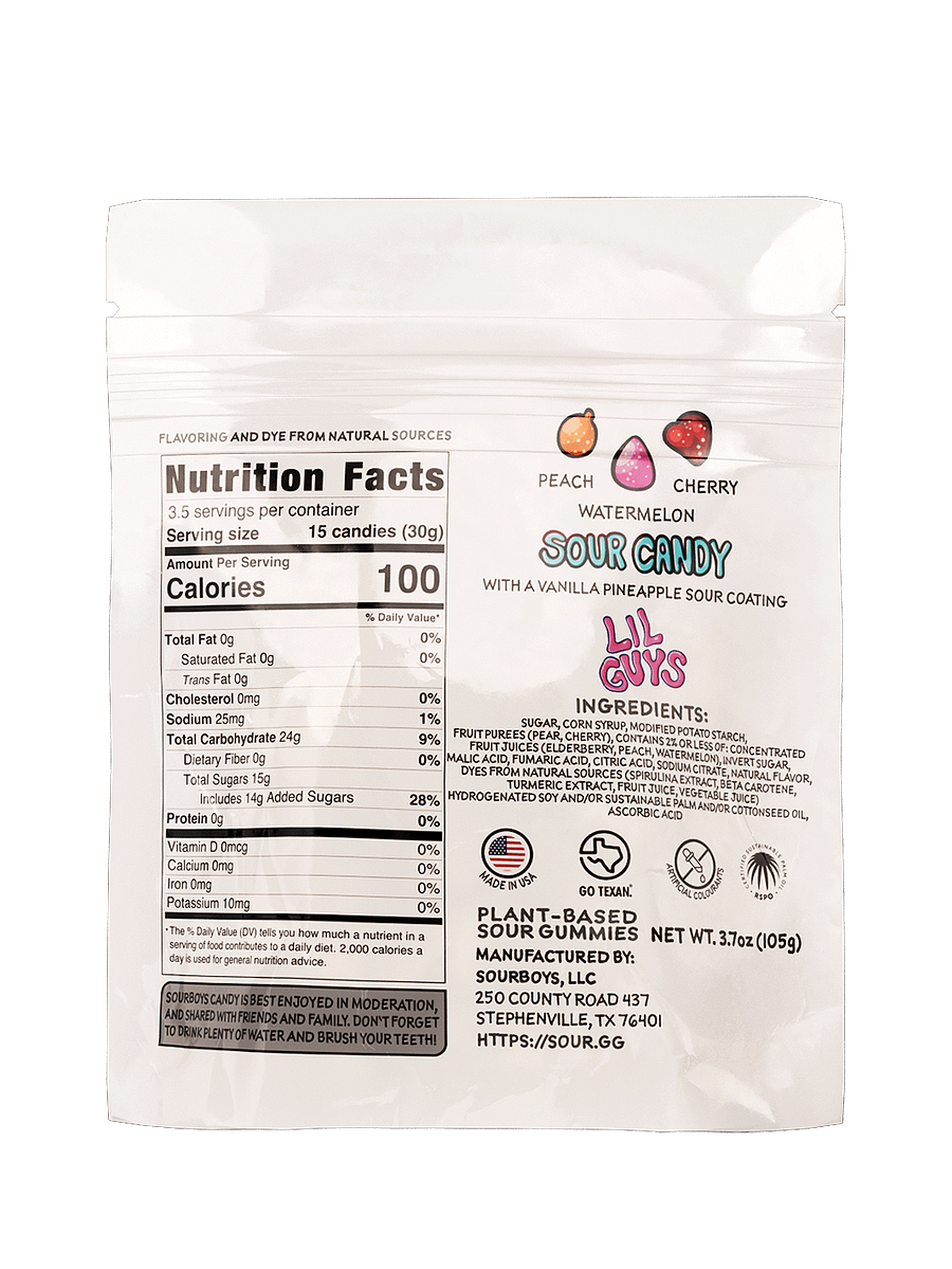 Pineapple Vanilla Sour Gummies - LilGuys product image (2)