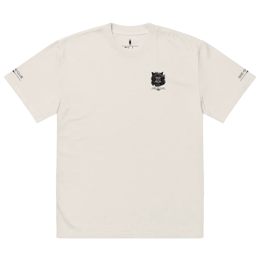 Sleepless Hustle: No Sleep, Just Side-Gigs Oversized Tee Streetwear Edition in Vivid Black product image (9)