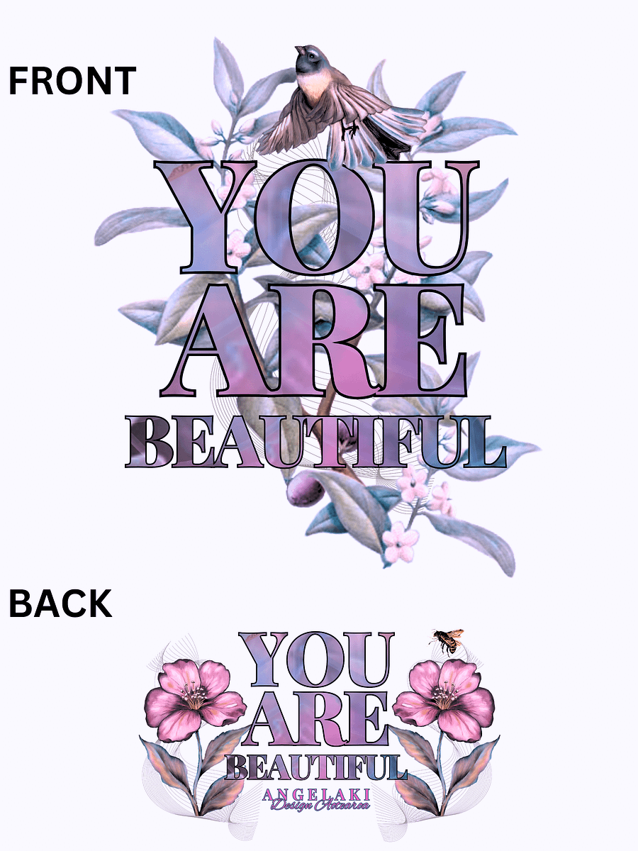 Unisex Kinship - You are Beautiful - Love and Joy Message Ngaio Piwakawaka and Bee Tee product image (37)