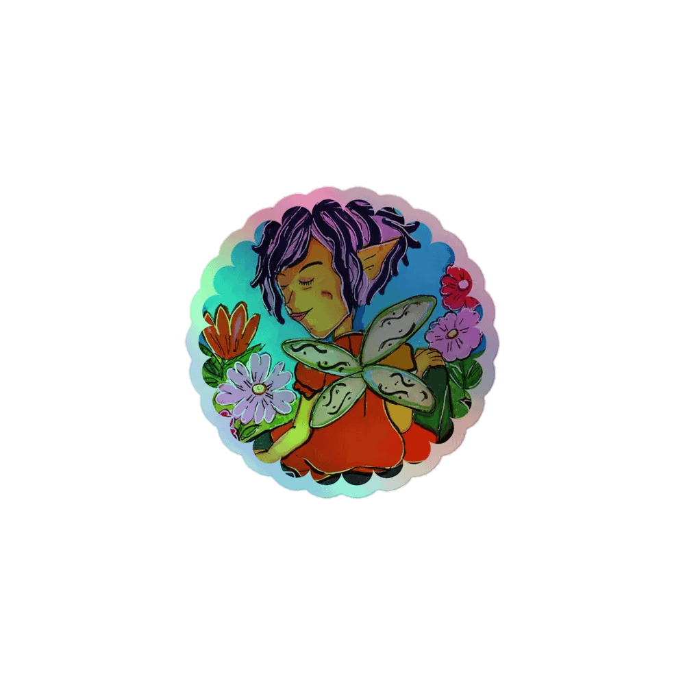 Colorful Flower Fairy Sticker product image (1)