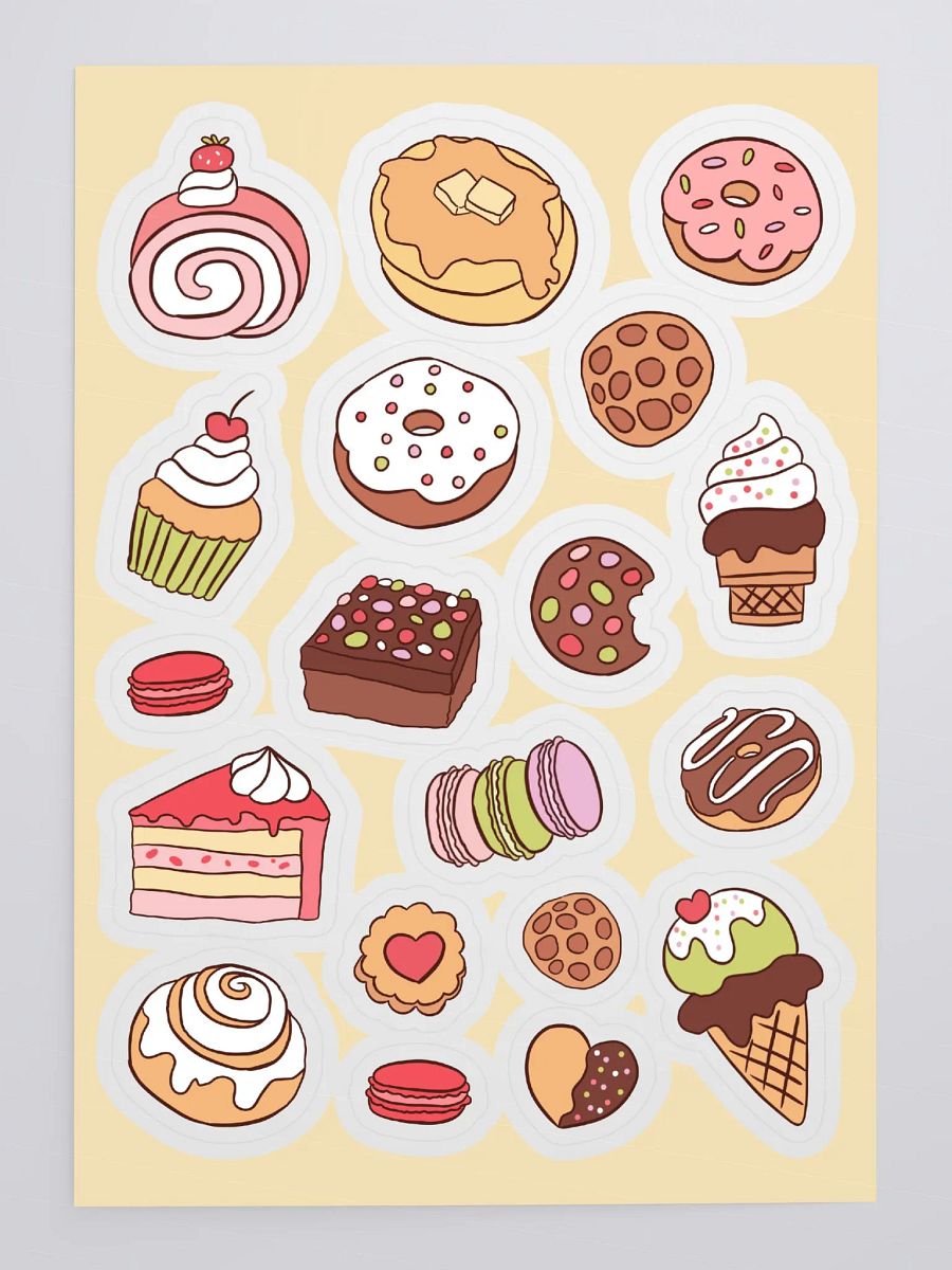 Sweet Treats Illustrated Sticker Sheet product image (4)