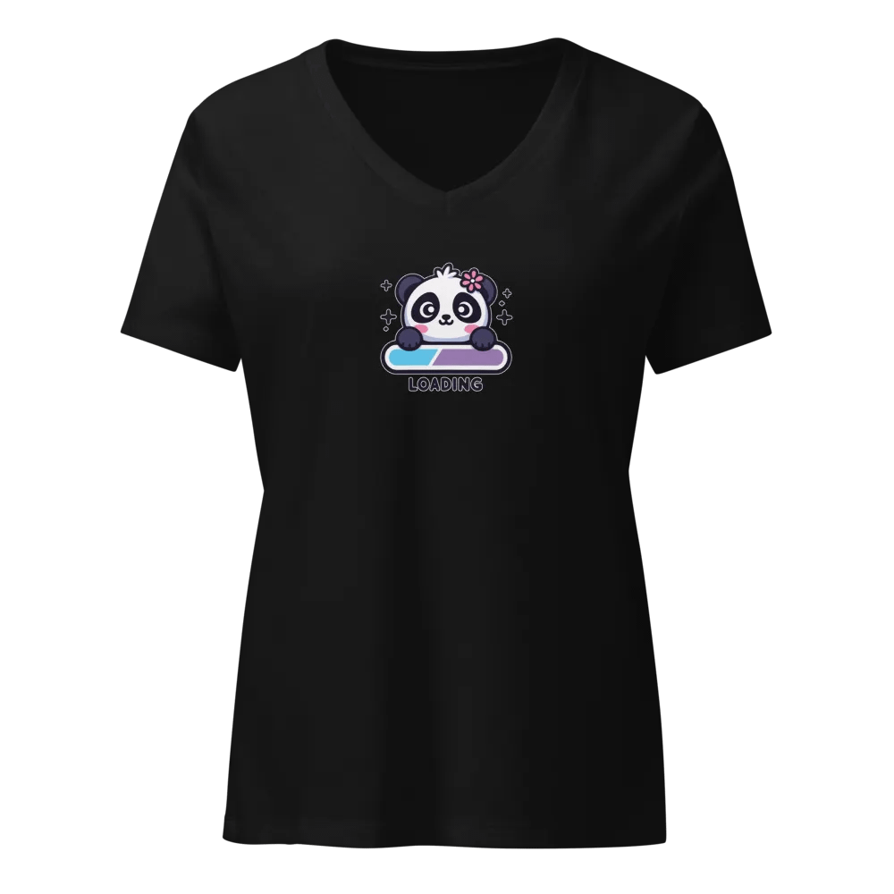 Loading Panda T-Shirt V-Neck T-Shirt product image (37)
