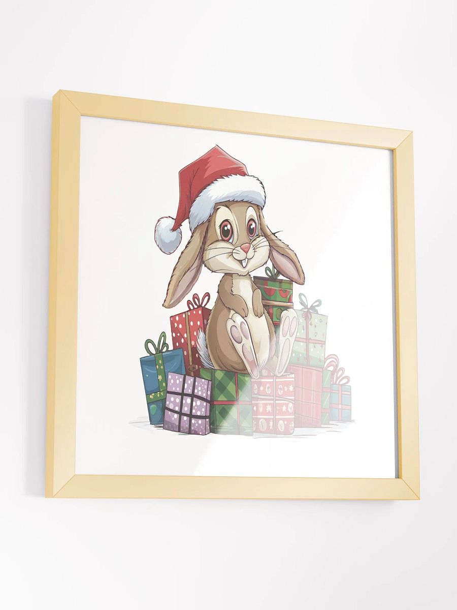 Santa Bunny Framed High-Quality Matte Poster (in) product image (3)